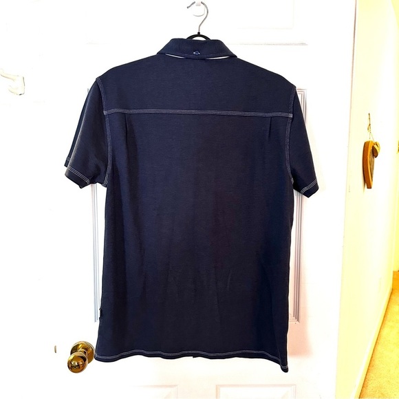 RULE 18 by BOBBY JONES brand blue short sleeved polo. Size L button front Golf - Picture 4 of 9